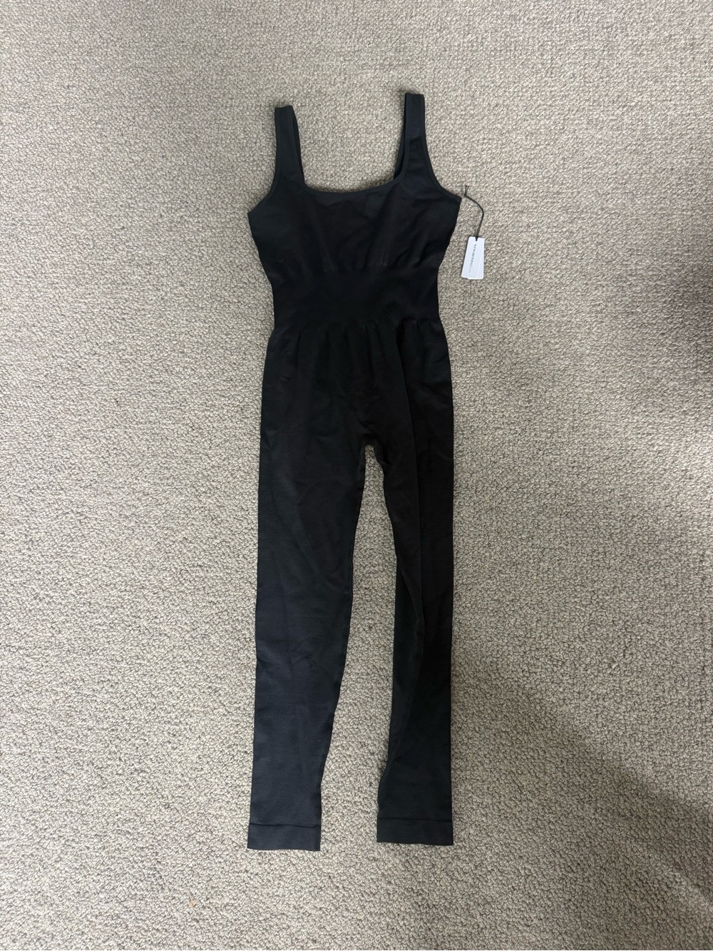 WeWoreWhat Black Sculpting Square-Neck Jumpsuit